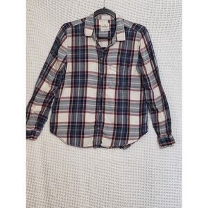 American Eagle Outfitters Boyfriend Fit Plaid Flannel Shirt Women's Medium M